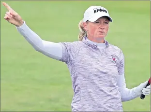  ??  ?? Stacy Lewis is hot on the Spaniard’s tail
