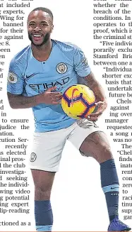  ??  ?? Verbal assault: Manchester City’s Raheem Sterling was abused as he collected the ball at the Stamford Bridge touchline