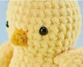  ??  ?? Make a beak by working three rounds of double crochet and sewing to the face