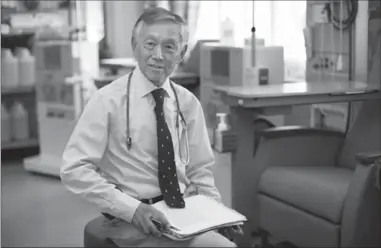  ?? ANNIE SAKKAB, RECORD STAFF FILE PHOTO ?? Dr. Tom Liu establishe­d the dialysis unit at Grand River Hospital 40 years ago. He died last November.