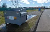  ?? ?? A dumpster and two portable toilets are seen nearby Chico’s two newest alternate shelter sites Friday near Eaton and Cohasset Roads in Chico.