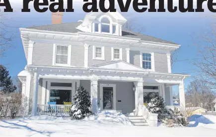  ?? COLIN MACLEAN ?? Lesley and Garry (Jason) Lloyd purchased 156 Summer St., Summerside, almost two years ago. They are gearing up to open a new B&B, which they've dubbed The Boardwalk Inn, in the next few months. The home was built in 1916 and is known as the M.F. Schurman House.