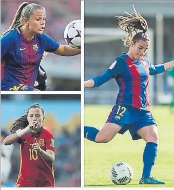  ??  ?? Trío estelar en el Barça Lieke Martens, Patri Guijarro y Claudia Pina son las mejores del mundo en sus edades
