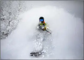  ?? BEN SAHEB, PROVIDED BY STEAMBOAT POWDERCATS ?? Snowfall for the season in the Buffalo Pass area north of Steamboat Springs, where Steamboat Powdercats operates, has been 52% above normal. They recently received five feet in a seven-day period.