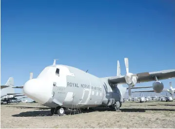  ?? DAVID PUGLIESE ?? A Canadian firm is proposing the government buy a fleet of used Norwegian C-130 aircraft to boost its capabiliti­es in the Arctic for a relatively a low cost. These aircraft are currently stored at a U.S. government facility in Arizona.