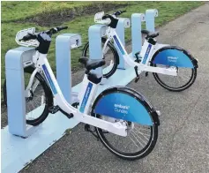  ?? ?? Embark’s e-bikes are available at more than 20 bike stations throughout Dundee.