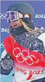  ?? GETTY ?? Chloe Kim of Team USA has little trouble defending her halfpipe gold Thursday.