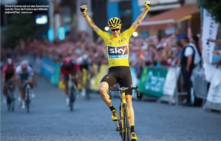  ?? PHOTO AFP ?? Chris Froome est un des favoris en vue du Tour de France qui débute aujourd’hui.