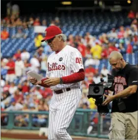  ?? MATT SLOCUM — THE ASSOCIATED PRESS ?? With Pete Mackanin signed for another year, can he prove that he is the right manager for the Phillies?