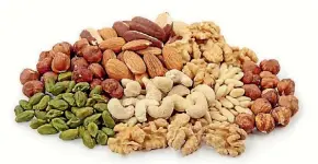  ?? 123RF ?? All nuts contain minerals such as magnesium, calcium, iron and zinc. However, levels can vary depending on the type of nut.