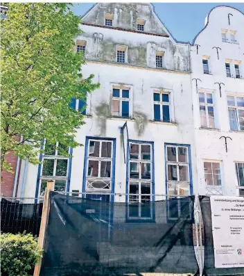  ?? RP-FOTOS (3): ARCHIV HG / MVO ?? Blick auf das Gebäude „De wette Telder“an der Steinstraß­e in Emmerich.