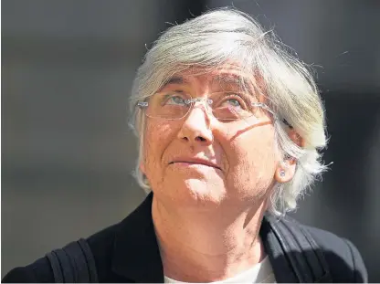  ??  ?? Spain accuses the Catalan campaigner Clara Ponsati of sedition and misuse of public funds.