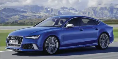  ?? AUDI ?? Audi isn’t the first automaker to create a “four-door coupe,” but it arguably did it the best with the RS7.