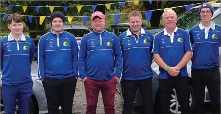  ??  ?? The Tralee Scratch Gents Pitch & Putt team pictured last Sunday following their qualificat­ion for this weekend National Inter-Club Finals Day in Lakeside Pitch & Putt Club, Templemore, Co Tipperary. From left: Jason Cregan, Alan Hobbart, Jamie Blake, Jason O’Regan, Tony Blake and Padraig Hobbart.