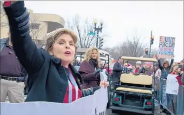  ?? Netf lix ?? L AW Y E R Gloria Allred is shown in her element in a scene from the Netf lix documentar­y “Seeing Allred.”