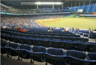  ?? THE ASSOCIATED PRESS — FILE PHOTO ?? Empty seats have been a problem at several MLB parks and not just in Florida where Tampa and Miami often have more empty seats than people in the stadium.