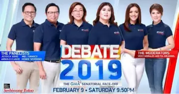  ??  ?? DEBATE 2019 The GMA Senatorial Face-off earns a Silver Screen award
