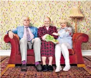  ??  ?? Three’s a crowd: John Cleese, Jason Watkins and Alison Steadman star in the BBC’s new comedy
Hold The Sunset