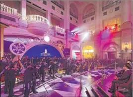  ?? Las Vegas Sands Corp. ?? The Macau Youth Orchestra performs Monday at the opening ceremony for the Londoner, Las Vegas Sands Corp.’s newest resort concept on the Cotai Strip in Macao.