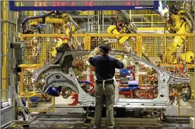  ??  ?? MOTORING ON: Nissan’s factory in Sunderland is a major exporter to the EU