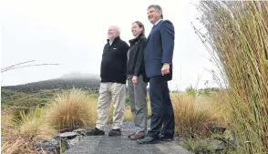  ?? PHOTO: GREGOR RICHARDSON ?? Solid footing . . . Happy with a new funding agreement for the Orokonui Ecosanctua­ry are (from left) Otago Natural History Trust chairman Colin CampbellHu­nt, Department of Conservati­on Dunedin operations manager Annie Wallace and City Forests chief...