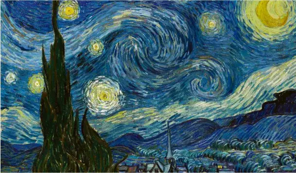  ??  ?? ‘Noite Estrelada’, de Vincent Van Gogh
