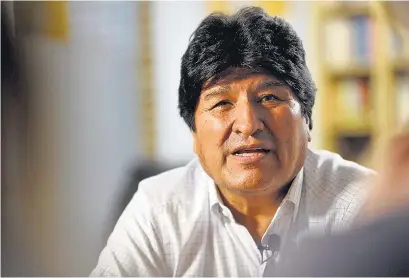  ?? Adrián Pérez ?? Evo Morales, proscripto.