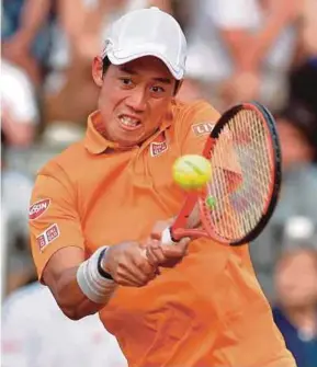  ??  ?? Kei Nishikori was highly touted to become the first Asian man to win a Grand Slam title.