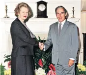  ??  ?? René, above, at a 1985 meeting with Margaret Thatcher in 10 Downing Street