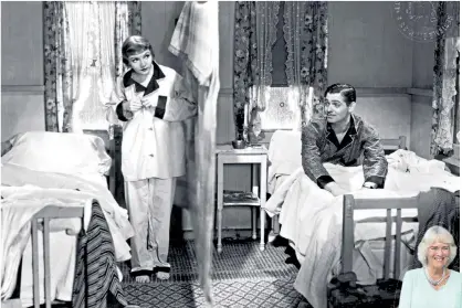  ??  ?? No more pillow talk?: Claudette Colbert and Clark Gable in the 1934 film It Happened One Night chose separate beds, while Charles and Camilla, below, reportedly prefer separate bedrooms