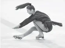  ?? RAY BURNS ?? Lauren Watson was one of the featured solo skaters during the East Pictou Silver Blades “Moving and Groovin” ice show in Thorburn on March 6. Here she shows perfect form in her sit spin.