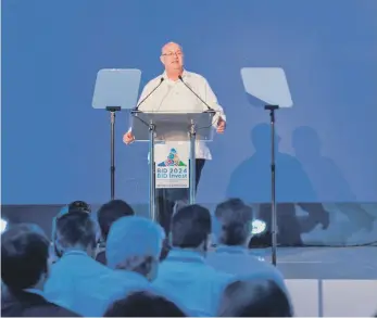  ?? ?? El presidente del BID, Ilan Goldfajn, ofrece las palabras de clausura de las Reuniones Anuales 2024 de las Asambleas de Gobernador­es del BID y de BID Invest.