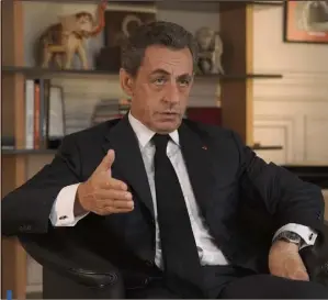  ??  ?? « J’avais si peur que j’entendais la sueur couler dans mon dos », a déclaré Nicolas Sarkozy, l’ancien président de la République.