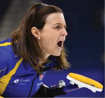  ?? SEAN KILPATRICK/THE CANADIAN PRESS ?? Heather Nedohin is alternatin­g as the Alberta skip due to team leader Shannon Kleibrink’s back problems.