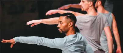  ?? (Jubal Battisti) ?? RODERICK GEORGE, foreground, and his troupe in action.