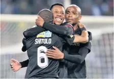  ?? BackpagePi­x ?? Orlando Pirates captain Happy Jele, centre, is confident the Buccaneers can do well in this season’s CAF Champions League |