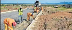  ??  ?? GREAT PATHFINDER­S: Contractor­s were hard at work as they look to meet their targets and ensuring there is safe passage for the traffic during the roadworks