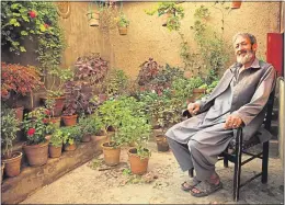  ??  ?? Ramesh in his greenhouse in the Kabul’s old city