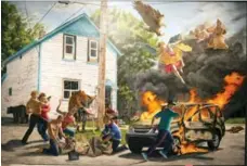  ?? MARCUS OLENIUK/TORONTO STAR ?? Kent Monkman’s new project takes viewers on a journey through Canada’s history and will be at the University of Toronto Art Centre until March 4.