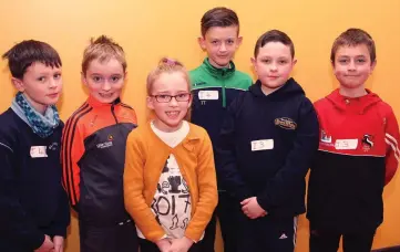  ??  ?? Conal Molloy, Diarmuid Cronin, Caragh Bernie, ThierryTra­vers, TJ Morrissey and Max Finn, St. Joseph’s.