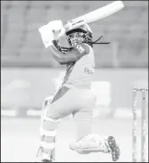  ?? ?? Deandra Dottin hits out during her half-century against Velocity in last weekend’s final. (Photo courtesy IPL)