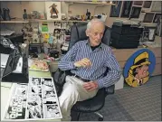  ?? PHIL VELASQUEZ / CHICAGO TRIBUNE 2011 ?? Richard E. Locher, famous for his work on the classic Dick Tracy comic strip, died Sunday in Naperville, Ill. “Dick was one of the nicest people who ever walked through the Tribune newsroom,” said Chicago Tribune editor and publisher Bruce Dold.