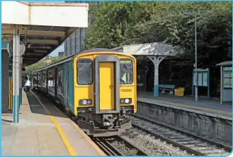  ?? PAUL BIGLAND/ RAIL. ?? Arriva Trains Wales 150283 pauses at Cardiff Queen Street on September 7 2018 with a Valley Lines service to Barry Island. A KeolisAmey joint venture took over the franchise in October 2018 which, unlike the previous franchise, was awarded by Transport for Wales under its devolved powers.