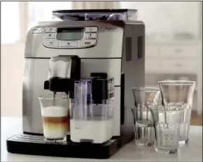  ?? AP photos ?? A publicity image provided by Williams Sonoma shows the Saeco Intelia Cappuccino Espresso Machine.