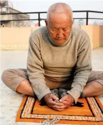  ?? AP FOTO ?? PREPARED. Nepali mountain climber Min Bahadur Sherchan, 85, who was once the oldest person to scale the world’s highest mountain, is heading back to Mount Everest in hopes of regaining the title.