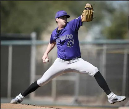  ?? AARON ONTIVEROZ — THE DENVER POST ?? Cal Quantrill comes to Colorado from Cleveland in an offseason trade for more pitching.