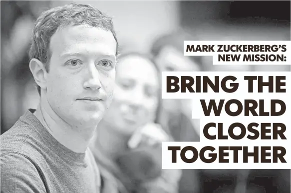  ?? MARTIN E. KLIMEK, USA TODAY ?? “What we have come to realize is that giving people a voice is good, and it helps get more opinions out there,” Facebook CEO Mark Zuckerberg told USA TODAY. “On top of that, we also need to help people build community and get exposed to new people and...