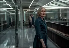  ?? ?? Opposite: Slow Horses’ starry cast includes Gary Oldman, Rosalind Eleazar and Dustin Demri-Burns.
Below: Kristin Scott Thomas plays MI5 boss ‘Lady Di’ Taverner