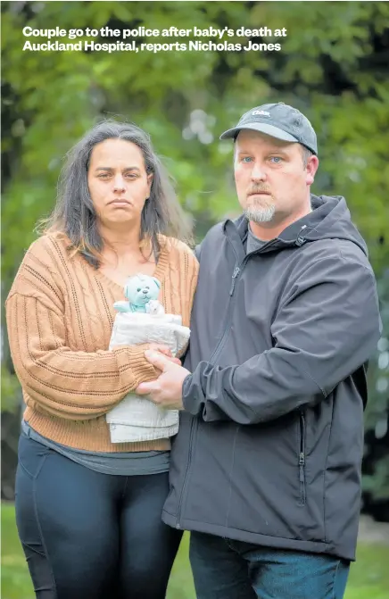  ?? Photo / Michael Craig ?? Joanne Rimmer and her husband, Karl Ilich, have laid complaints after the death of their newborn son, Theo, in Auckland Hospital.