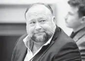  ?? TYLER SIZEMORE AP FILE ?? Infowars founder Alex Jones filed for Chapter 11 bankruptcy protection last year.